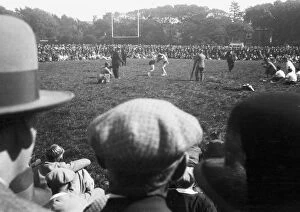 Wrestling Collection: Cornish wrestling match at an unknown location, Cornwall. Around 1930s