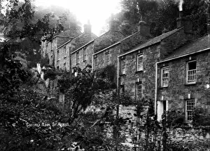 St Agnes Collection: Cottage Row, St Agnes, Cornwall. Early 1900s