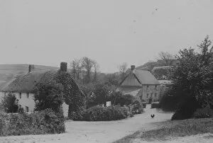 Perranzabuloe Collection: Cottages at Penwartha, Perranzabuloe, Cornwall. 1901