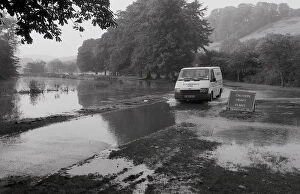 Images Dated 24th October 2019: Coulson Park Flood, Lostwithiel, Cornwall. September 1993