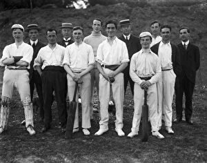 Truro Collection: Cricket team, Truro Cathedral School, Truro, Cornwall. Around 1910