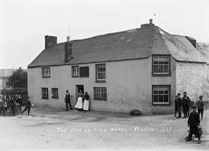 Images Dated 13th February 2017: The Cross Keys Hotel, Penryn, Cornwall. Around 1901
