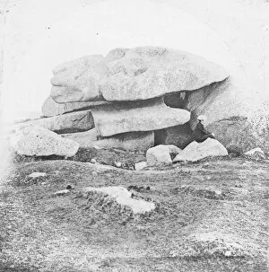Images Dated 14th May 2018: Cup-marked stones, Carn Brea, Illogan, Cornwall. Around 1900