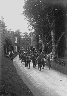 Images Dated 30th September 2019: DCLI recruiting march, Caerhays Castle, St Michael Caerhays, Cornwall. 13th July 1915