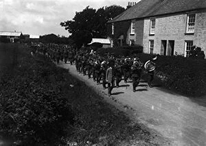 Images Dated 5th March 2016: DCLI Recruiting march, Ruan Minor, Cornwall. 29th June 1915