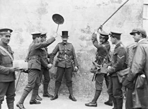Images Dated 11th June 2018: DCLI recruiting march, St Just in Penwith, Cornwall. 18th June 1915