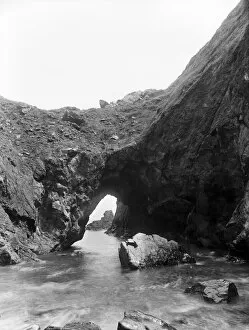 Cadgwith Collection: The Devils Frying Pan, Cadgwith, Cornwall. 1897