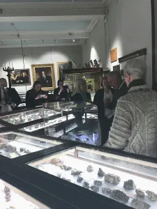 History Prints: Duke of Cornwall views geology collections during a visit to the Royal Cornwall Museum to mark the bicentenary year of