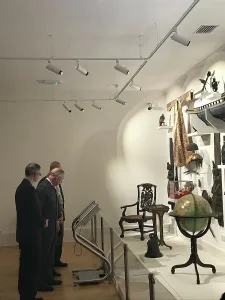 History Prints: Duke of Cornwall views the Treffry Gallery during his visit to the Royal Cornwall Museum to mark the bicentenary year