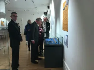 History Prints: Duke of Cornwall views the Treffry Gallery during his visit to the Royal Cornwall Museum to mark the bicentenary year