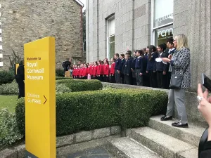 Event Prints: Duke of Cornwalls arrival at the Royal Cornwall Museum to mark the bicentenary year of the Royal Institution of