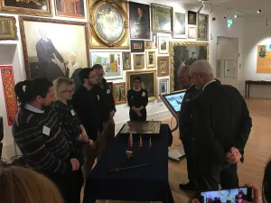 History Prints: Duke of Cornwalls visit to the Royal Cornwall Museum to mark the bicentenary year of the Royal Institution of Cornwall