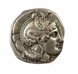 European Archaeology Collection: Electrotype Greek Coin from Thurium, Southern Italy
