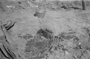 St Merryn Collection: Excavation of the Iron Age cemetery at Harlyn Bay, St Merryn, Cornwall. Friday 7th September 1900