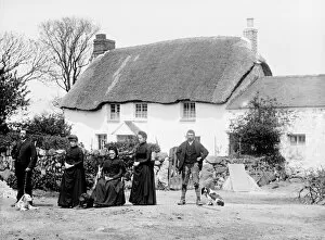 Images Dated 2nd October 2017: Family group, Little Treveal, Cubert, Cornwall. Around 1890s