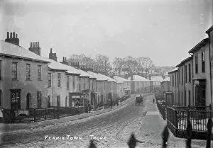 Images Dated 8th June 2019: Ferris Town in the snow, Truro, Cornwall. Early 1900s