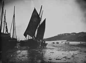 St Ives Collection: Fishing boats, St Ives harbour, Cornwall. 1904