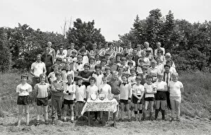 Sports Collection: Football teams, Lostwithiel, Cornwall. July 1981