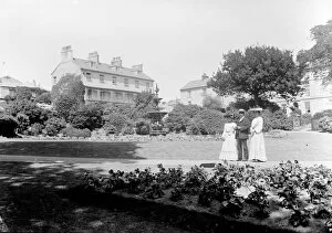 Penzance Collection: The fountain lawn, Morrab Gardens, Penzance, Cornwall. 3rd June 1904
