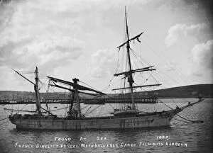 Falmouth Collection: The French three-masted barque Magatlan, Falmouth Harbour, Cornwall. May 1905