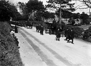 Images Dated 9th February 2016: Funeral procession, Tregolls Road, Truro, Cornwall. Spring 1916
