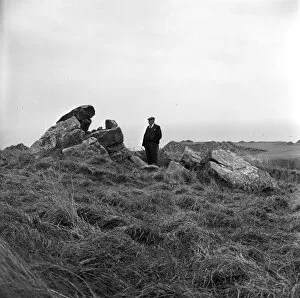 Images Dated 3rd July 2018: Giants Quoits after they fell, St Keverne, Cornwall. 9th January 1966