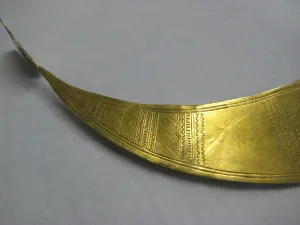 Detail of Gold Lunula, Early Bronze Age, St Juliot, Cornwall