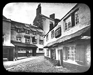 St Ives Collection: The Golden Lion and George and Dragon Inn, Market Place, St Ives, Cornwall. Around 1873