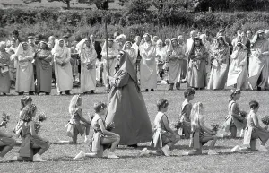 Gorsedh Kernow Bardic ceremony, Lostwithiel, Cornwall. September 1989