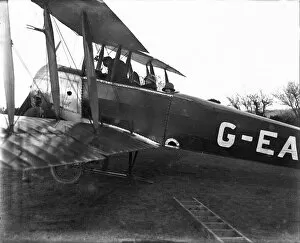 Transport Collection: Grounded biplane, Cornwall. 1924