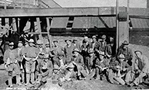 Images Dated 7th September 2018: Group of Miners, Dolcoath Mine, Camborne, Cornwall. Probably early 1900s