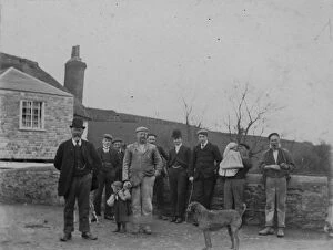 Images Dated 8th April 2019: Group of people, Calenick, Kea, Cornwall. Early 1900s