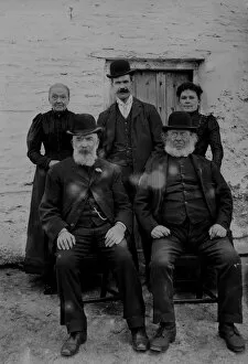 Kea Collection: Group of people, Kea, Cornwall. Early 1900s