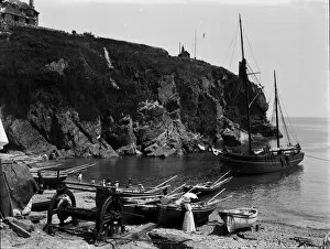 Images Dated 16th January 2017: The Harbour, Cadgwith, Cornwall. 1908