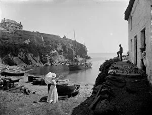Cadgwith Collection: The Harbour, Cadgwith, Cornwall. 1908