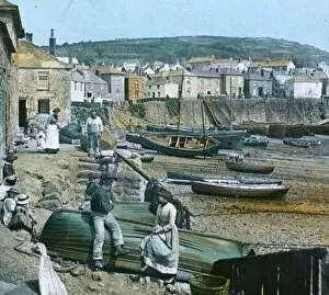 Images Dated 30th May 2016: The Harbour, Mousehole, Cornwall. 1890