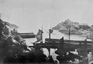 Images Dated 10th September 2019: Harbour, Polperro, Cornwall. 1860-1870s