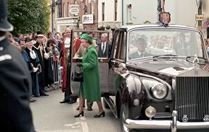 Images Dated 8th August 2017: HM The Queens visit, Lostwithiel, Cornwall. June 1989