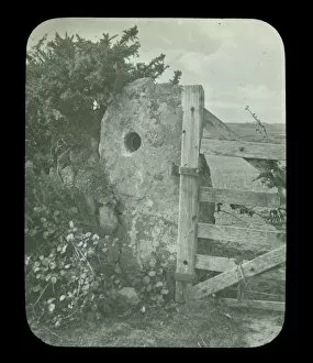 Images Dated 11th July 2016: Holed stone, St Buryan, Cornwall. Early 1900s