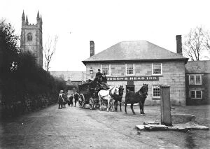 Images Dated 20th February 2018: Horse Bus, St Stephen in Brannel, Cornwall. Early 1900s
