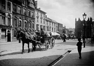 Images Dated 12th January 2019: Horse and cart in Boscawen Street, Truro, Cornwall. Around 1910