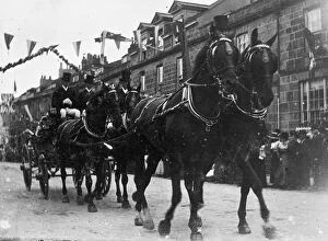 Images Dated 12th January 2019: Horse drawn carriage in Boscawen Street, Truro, Cornwall. Possibly 1911