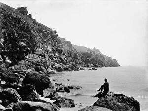 Images Dated 23rd July 2018: Housel Bay and Pen Olver Point, Landewednack, Cornwall. 22nd June 1908