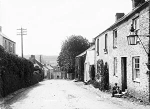 Images Dated 17th October 2017: Houses in Fore Street, Grampound, Cornwall. Early 1900s
