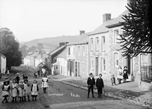 Images Dated 17th October 2017: Houses in Grampound, Cornwall. Early 1900s
