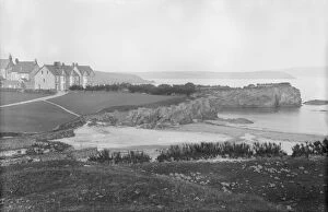 Padstow Collection: Houses on Trevone Road, Trevone Bay, Padstow, Cornwall. Probably early 1900s