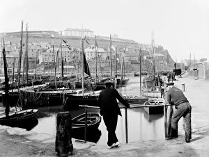 Mevagissey Collection: Inner harbour, Mevagissey, Cornwall. 5th June 1909
