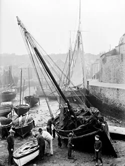 Fishing Collection: Inner harbour, Mevagissey, Cornwall. 1909