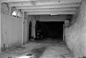 Interior of an out building at the Rectory, St John, Cornwall. 1962