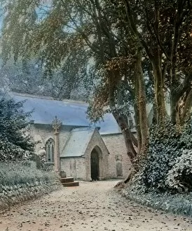 Kenwyn Collection: Kenwyn parish church showing south porch and part of transept. Cornwall. Around 1925